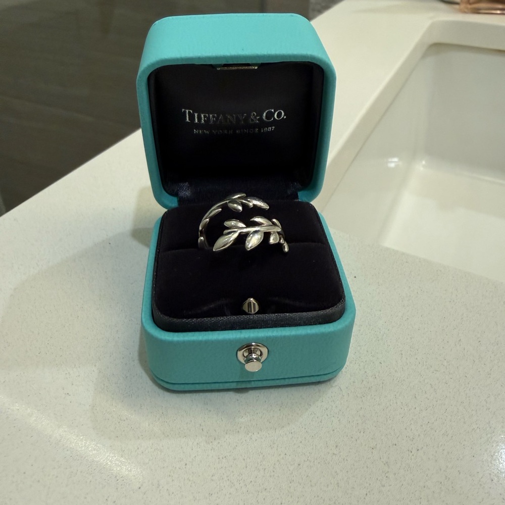Tiffany & Co. Silver Leaf Design Ring